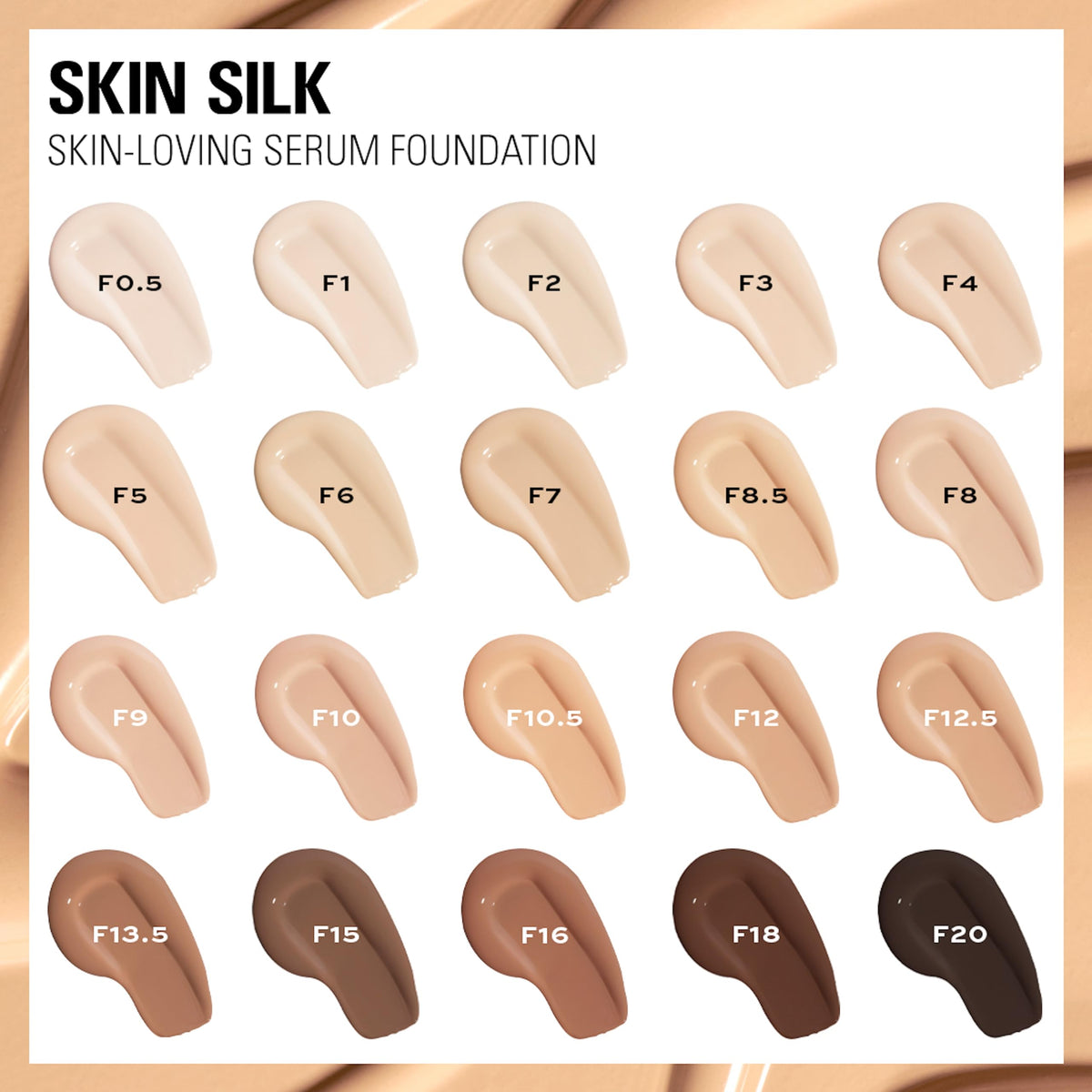 Revolution Beauty London Makeup Revolution, Skin Silk Serum Foundation, Light to Medium Coverage, Contains Hyaluronic Acid, F5, 23ml