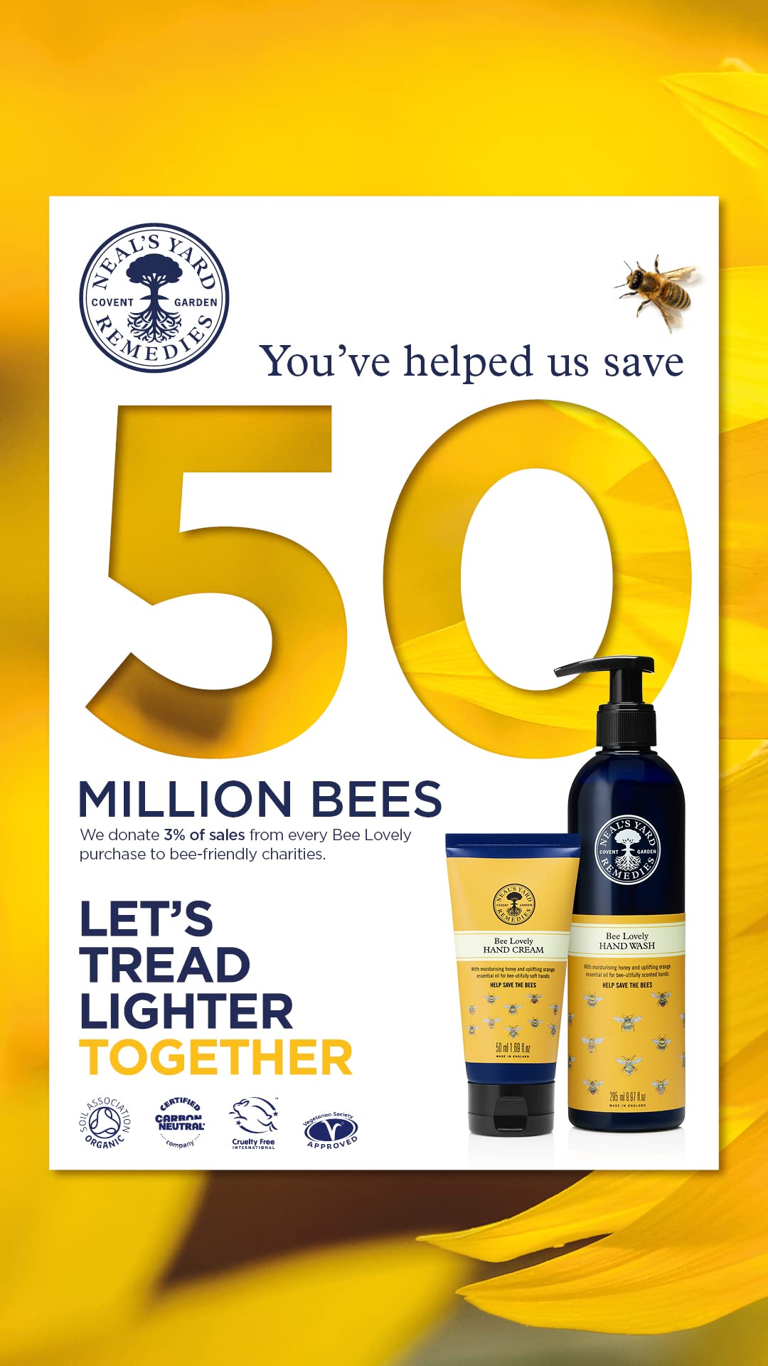 Neal's Yard Remedies Bee Lovely Hand Cream, 50 ml