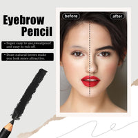 Go Ho 12 PCS Black Eyebrow Eyeliner Pencil Set, Waterproof Eyebrow Pencil,Long-lasting Sweat-proof Eyeliner Makeup Brow Tint Pen（Black）