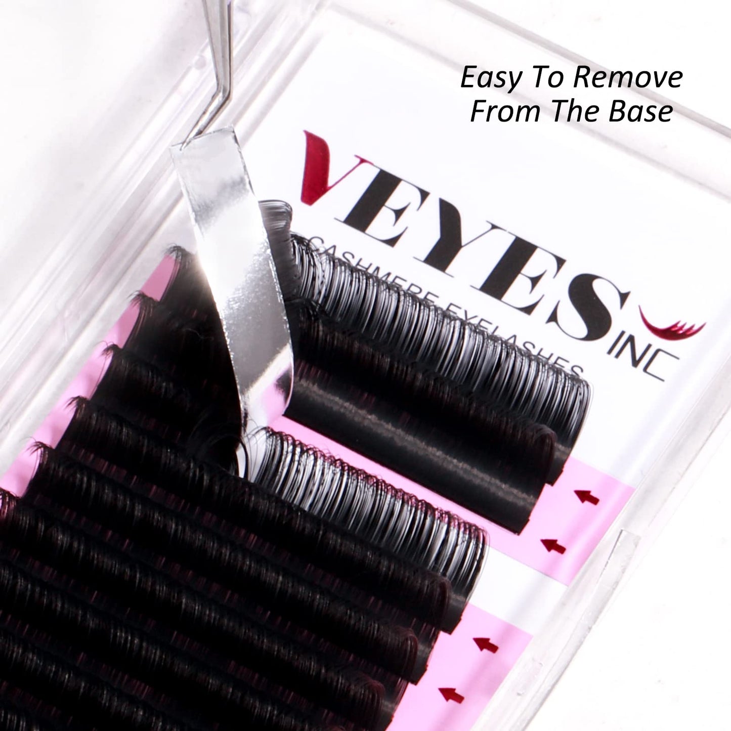 VEYES INC Cashmere Individual Lash Extensions 0.03-0.20 B/C/CC/D/J/M Curl 8-20mm Mixed & Single Length Trays, Matte Black, Professional Supplies for Lash Techs(0.05 D 8-16mm)