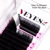 VEYES INC Cashmere Individual Lash Extensions 0.03-0.20 B/C/CC/D/J/M Curl 8-20mm Mixed & Single Length Trays, Matte Black, Professional Supplies for Lash Techs(0.05 D 8-16mm)