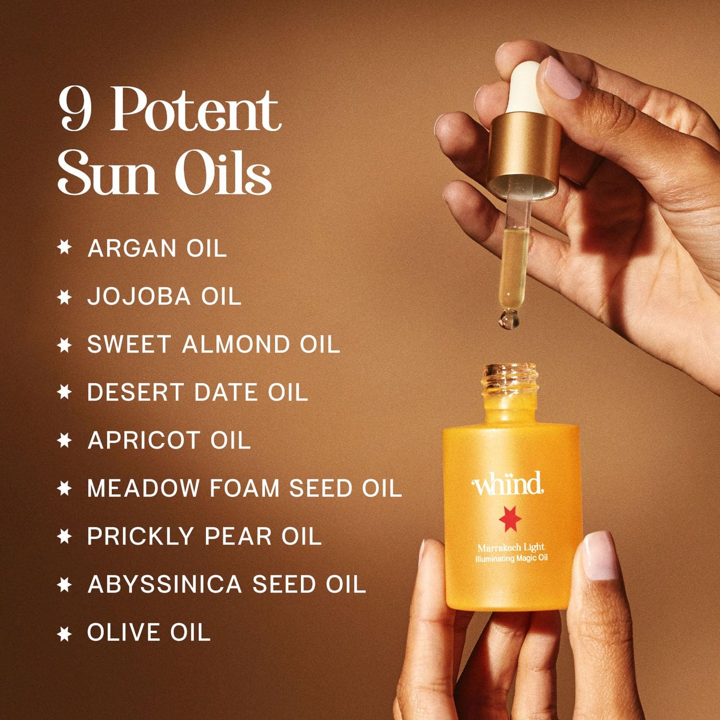 whind Marrakech Light Illuminating Magic Oil – Nourishing Face Serum with Argan Oil & Jojoba Oil – Award Winning Facial Oil – Boosts Radiance & Brightens Complexion – 30ml