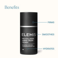 Elemis ELEMIS Pro-Collagen Anti-Wrinkle Moisturiser for Men, Anti-Ageing Face Cream with Padina Pavonica, Ginkgo Biloba & Abyssine, Hydrating Face Moisturiser to Firm & Smooth, Men's Day Cream, 30ml