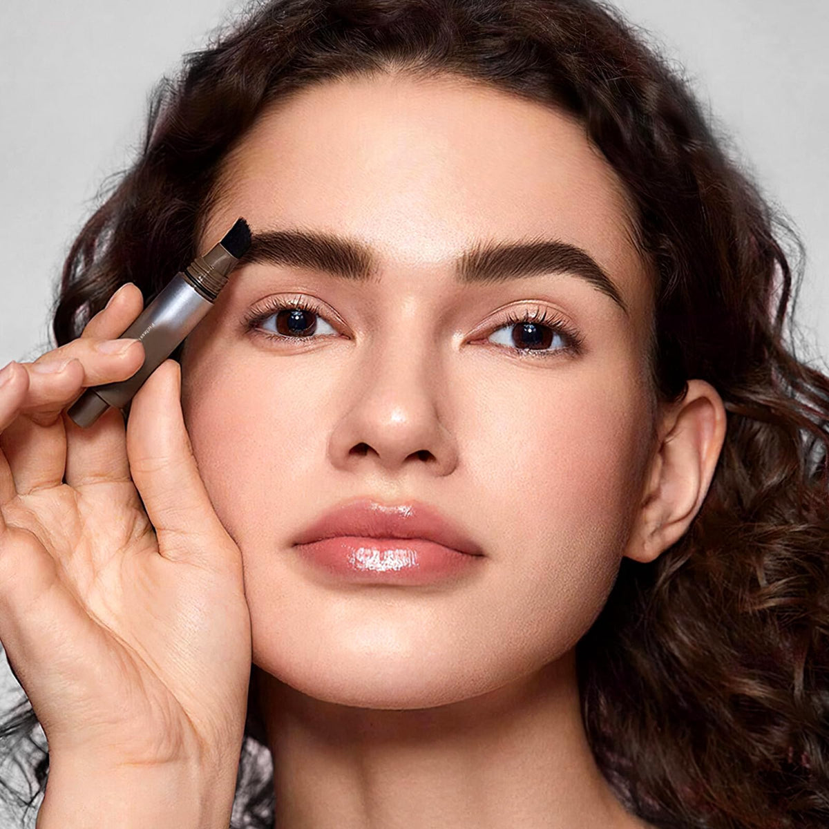 Boobeen Brow Fection Angled Brush & Dip, Waterproof Liquid Eyebrow Brush, Long Lasting Brow Pencil for Beginner, Creates Real-looking Brows Effortlessly