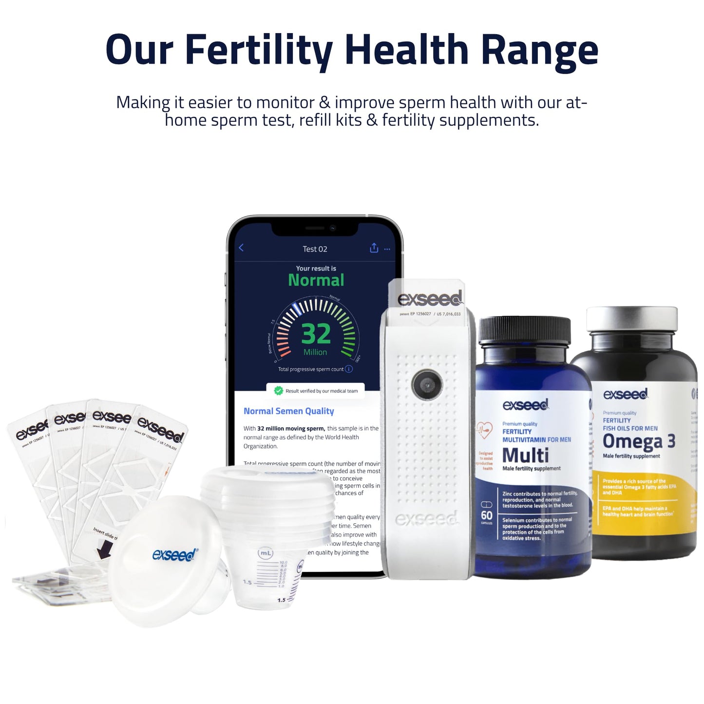 ExSeed Health - Fertility Multivitamins for Men - 3 Month Supply (x3 Bottles) - 60 Capsules per Bottle - with Vitamins, Minerals & Antioxidants - Fertility Supplements - Supports Healthy Conception