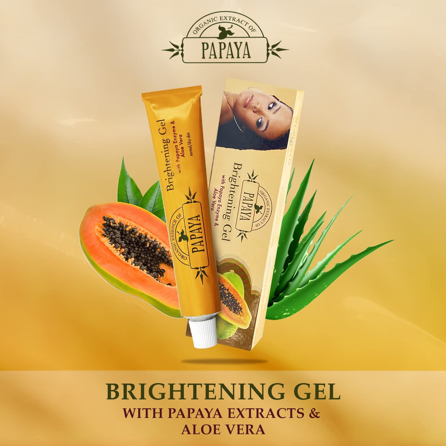 OMIC Organic Extract of Papaya Brightening Gel Tube | 30g | 1Oz