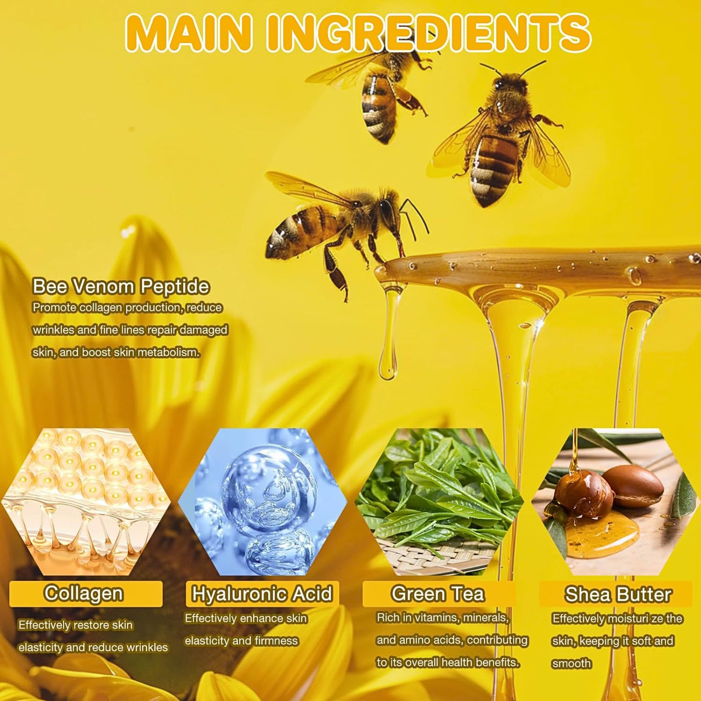 IZBEAUVO Bee Lift Anti Aging Firming Body Cream, Bee Venom Wrinkle Removal Cream, Collagen Firming Body Lotion, Neck FirmingCream For Loose Skin, Skin Tightening CreamBody, Restore Elasticity, Hydration