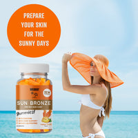 Weider Sun Bronze Gummies (40 Gums) Mango-Peach Flavour. Gummies with Beta-Carotene, Lutein, Zeaxanthin and Vitamin A. to Enhance Your Tanning and Maintain Your Skin. Sugar Free.