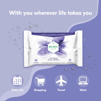 Balance Activ Intimate Wipes, Biodegradable, Flushable & pH Balancing, Natural Extracts of Aloe Vera, Mallow & Calendula to Soothe & Reduce Discomfort, 20 Wipes (Pack of 3)