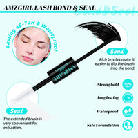 AMZGIRL LASH Lash Extension Kit 320Pcs,DIY Individual Lashes Clusters Kit,Lash Bond And Seal,Lash Remover For Eyelashes Extensions,Lash Applicator Tool For False Eyelash Cluster Kit At Home(3040D,D-Mix9-16mm Kit)