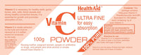 HealthAid Vitamin C 100% Powder 100g