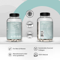 OMNIA Omnia Marine Collagen Capsules 1200mg - High Potency Skin, Hair & Nail Health Formula for Women & Men - with Type I Collagen, Hyaluronic Acid & Vitamin C - 60 Capsules - UK Made