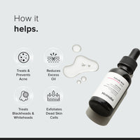 Minimalist 2% Salicylic Acid Serum For Acne, Blackheads & Open Pores | Reduces Excess Oil & Bumpy Texture | BHA Based Exfoliant for Acne Prone or Oily Skin, Transparent, 30 ml (Pack of 1)