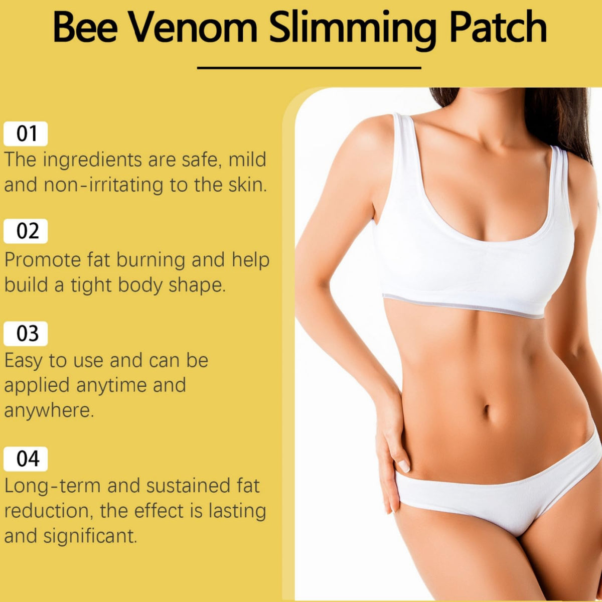 KANGXIN 7PCS Bee Venom Slimming Patches,Bee Venom Lymphatic Patches,Body Shaping Stickers,Bee Venom Lymphatic Drainage Patches for Women & Men,Bee Venom Lymphatic Drainage & Slimming Patches,Easy to Use
