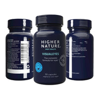 HIGHER NATURE Higher Nature - VisualEyes - Supports Vision - Lutein, Zeaxanthin, Bilberry & Essential Vitamins - 10 Active Ingredients - Vegan - 30 Capsules