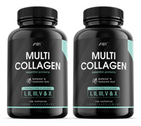 Multi Collagen Capsules - 240 Capsules - Types I, II, III, V & X - Wild Caught Fish, Grass Fed Bovine, Eggshell & Free-Range Chicken, Hyaluronic Acid & Vitamin C (4 Months Supply) by Alpha01