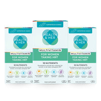 Health and Her Health & Her Multivitamin for Women Taking Hormone Replacement Therapy (HRT) - Supplements for Women - Nutrition and Wellbeing Support - 3 Month Supply, 180 Tablets - Vegan & Gluten Free