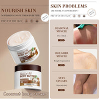 Tongyend Coconut Body Butter & Face Serum Duo | Coconut Moisturiser, 200g Hard Water Shield Body Cream + Face Serum for Dry Skin, Natural Moisturiser Set for Silky Hydration & Nourishing Care
