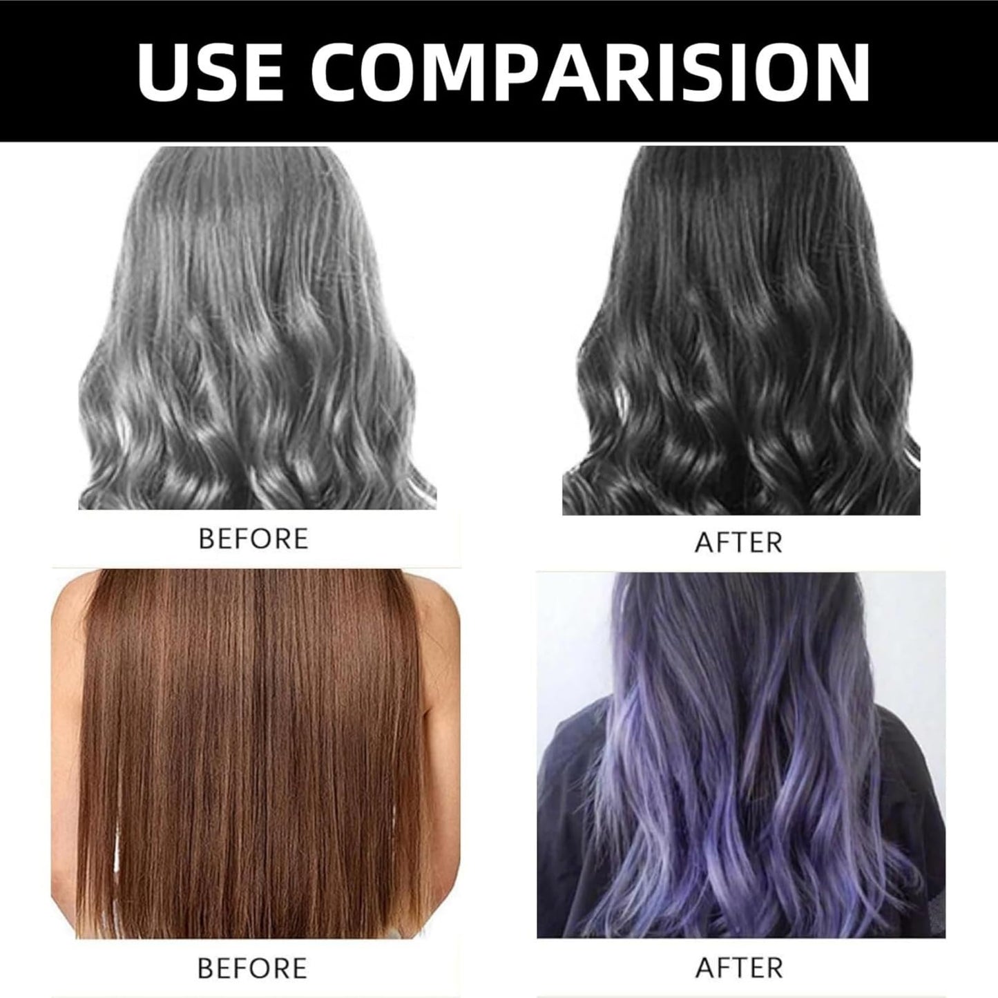 Mubuni Purple Polar Hair Dye Shampoo,3-In-1 Shampoo for Color H/air,Purple Hai/r Dye,Color Sha/mpoo Ha/ir Dye,Instant Hai/r Dye Sham/poo,Colour Shamp/oo,Anti Grey Shampo/o,Permanent Colour