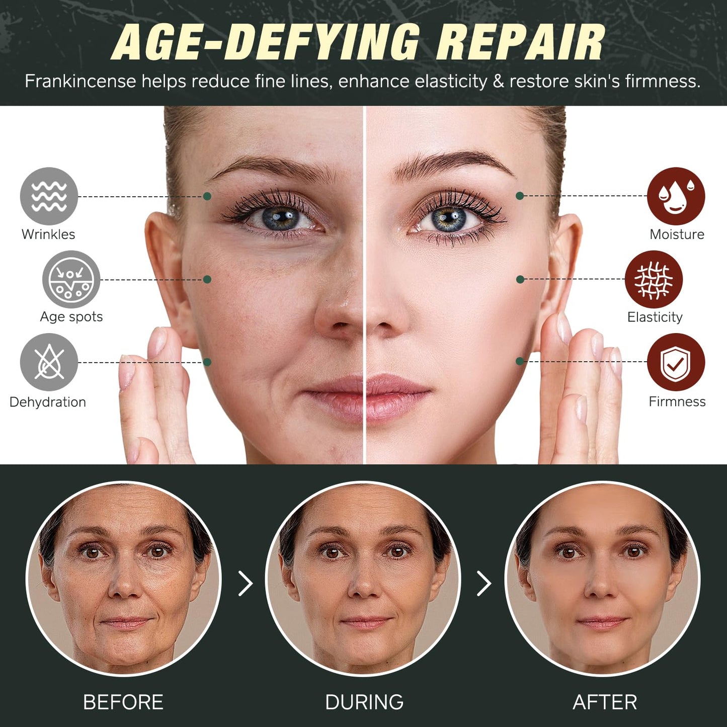 Tallow Balm With Castor Oil and Frankincense Skin Balms, 100% Grass-Fed Organic Moisturizer, Handmade Frankincense Balm for Skin, Nourish & Repairing Dry Skin, Face & Body Cream