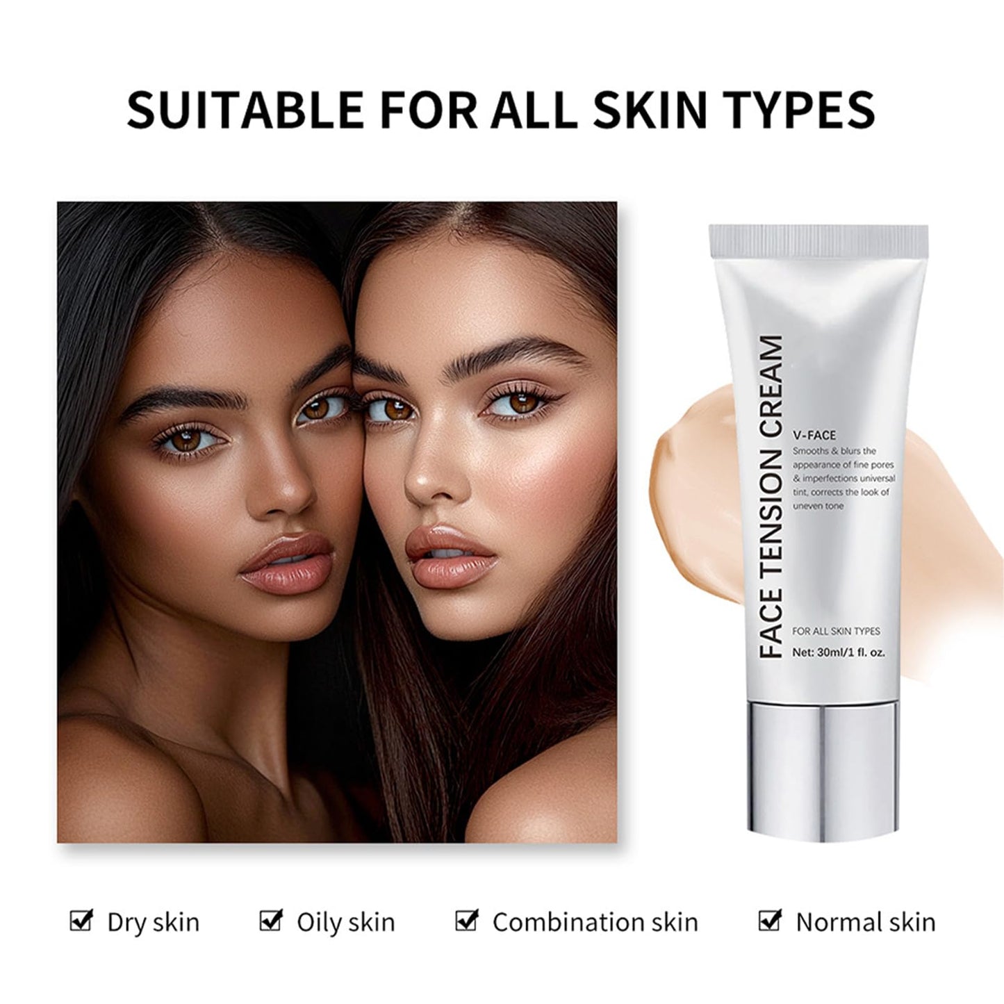 SHEBEEDO Face Primer, Instant Skin Tightener, Makeup Primer For Face，Makeup Powder Primer All Matte Oil Free Full Coverage Foundation Base Long Lasting Hydrating Smoothing Moisturizing Makeup Base