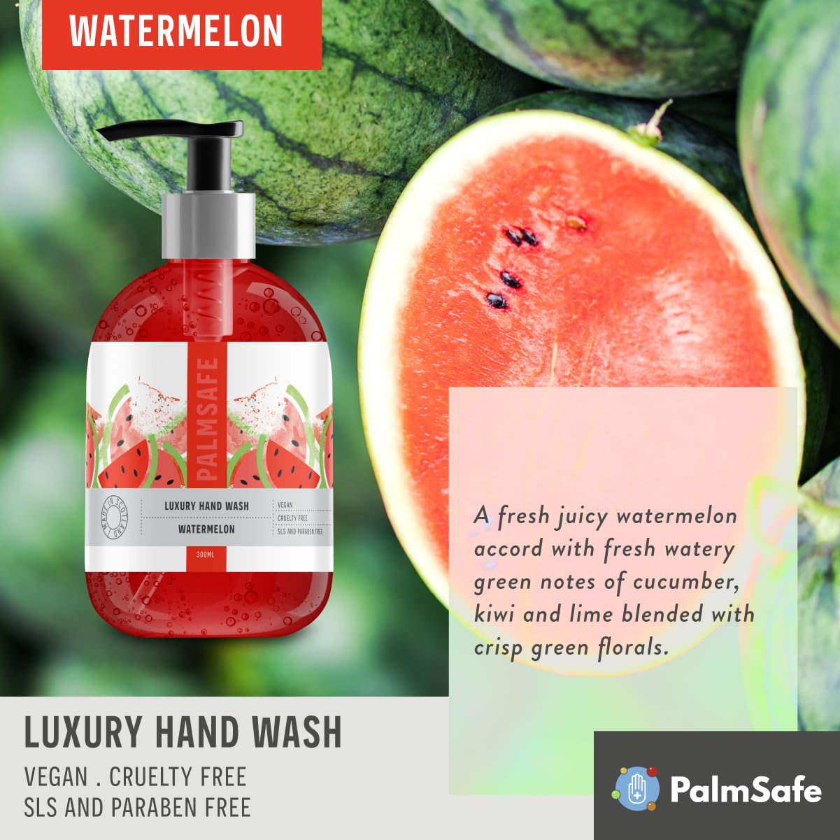 Palm Safe Luxury Watermelon Hand Wash