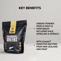 Healthspan Elite All Blacks Performance Greens (300g) | Super Green Extracts | Unflavoured | Add to Shakes or Meals | Includes Spirulina, Kale, Spinach, Broccoli & Pomegranate | Added Actazin | Vegan