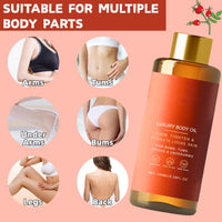 ISBEAUSOLS 2PCS Magic Body Firming Oil, Magic Luxury Body Oil, Moisturising Body Oil for Women, Hydrate & Tighten Loose Skin, Reduce Fine Line & Wrinkles, Imporve Skin Tone, Friendly to All Skin Types, 100ml × 2