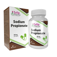 Sodium Propionate (Propionic Acid) 500mg 120 Capsules, 3rd Party Lab Tested, High Strength Supplement, Gluten and GMO Free