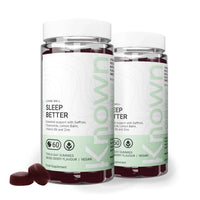 Known Tasty Sleep Better Gummies - Sugar-Free - Saffron, Lemon Balm, Chamomile & B6 - Natural Mixed Berry Flavour - 60 Vegan Gummies, 2 Months Supply