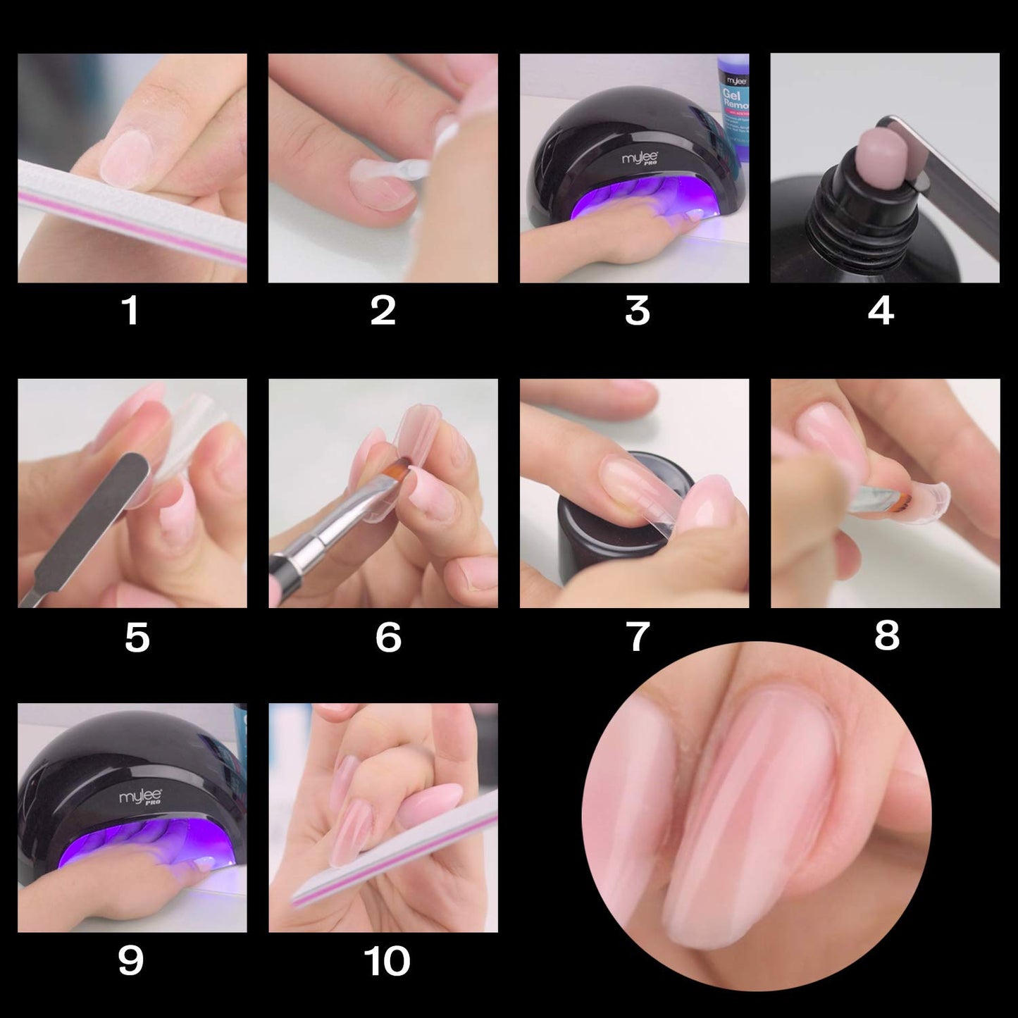 MYLEE Mylee Dual Nail Forms - 12 Sizes to choose from - Reusable, 120 nail forms for multiple applications - Acrylic Nail Molds, For Polymer Gel Nail Extension