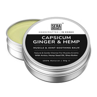 Capsicum & Ginger Warming Cream – Hemp, Arnica & Black Pepper | Muscle & Joint Soother | Natural Heat Rub for Stiffness & Recovery | Handcrafted in The UK by Sera Organics (30g)