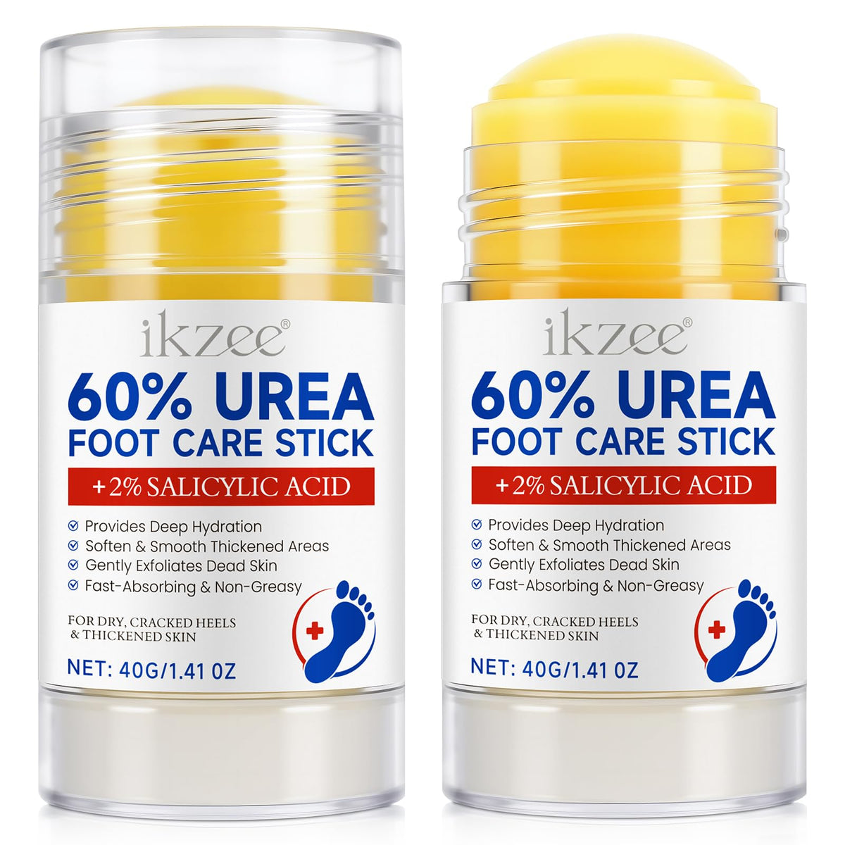 BODY JUICE OIL Urea Cream 60 Percent for Feet Plus 2% Salicylic Acid, Urea Foot Cream for Cracked Heels and Dry Skin, Cracked Heel Repair Cream, 2PCS