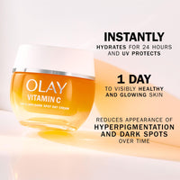 Olay Power of Radiance Giftset: Vitamin C Anti-Dark Spot SPF 30 Face Moisturiser Day Cream 50ml + Retinol 24 Night Cream Face Moisturiser 50ml, Skincare for Glow, Brightening and Overnight Renewal