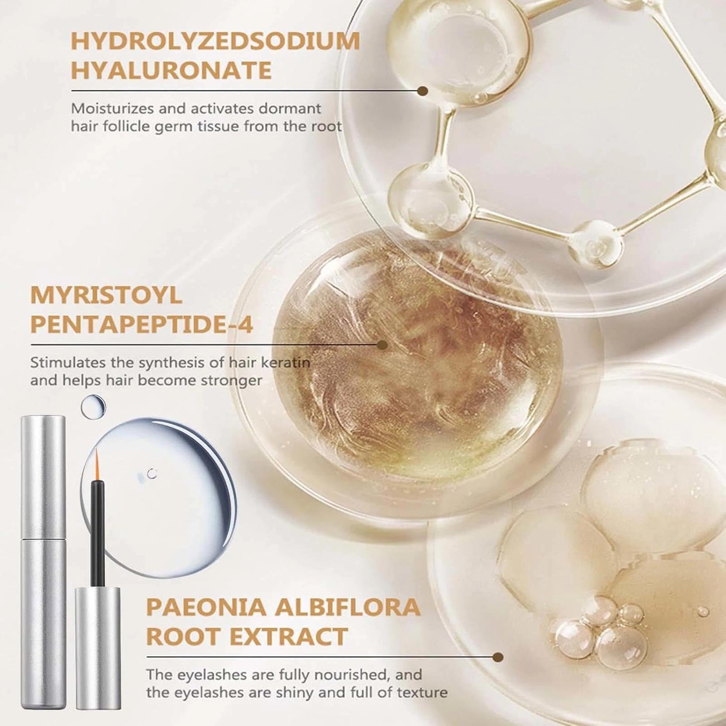 EveBeaty Eyelash Growth Serum - Enhances, Lengthens, Strengthens - 4ml