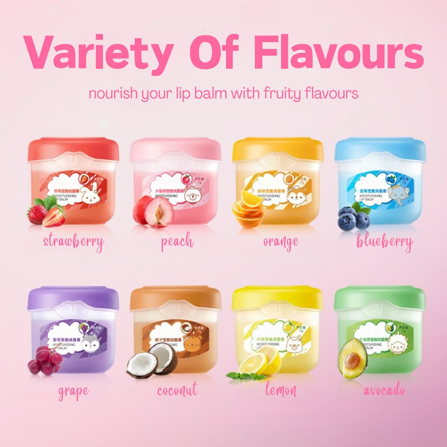 NLFOX lip Balm Set, Lip Balm,4 Packs Long Lasting Lips Moisturizer Intensive Lip Repair Treatment for Cracked, Dry and Chapped Lips (Pack of Four) -kiki