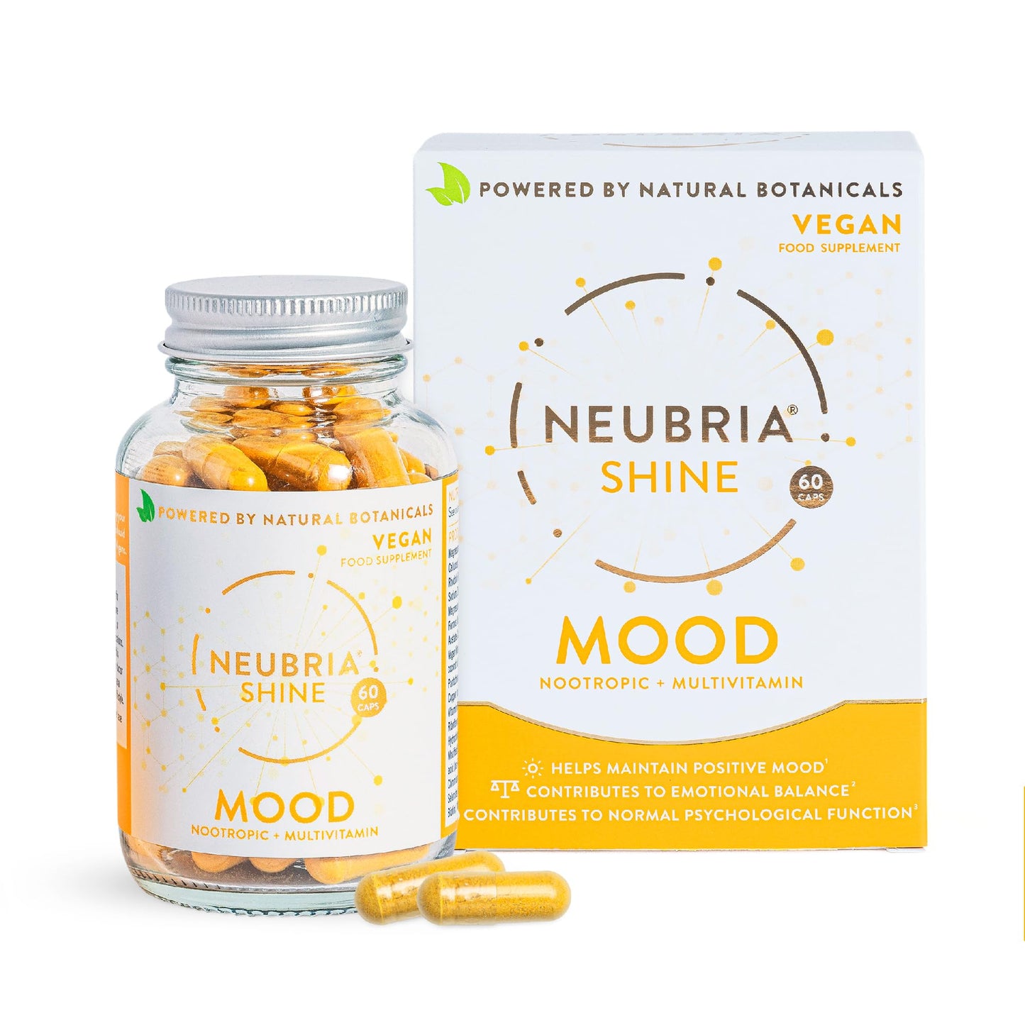 NEUBRIA Edge Focus Supplement – Multivitamin + Nootropics Brain Support with Bacopa Monnieri, Ashwagandha, Rhodiola, Ginkgo Biloba, Sage, Blueberry & Rosemary – Potent Cognitive Formula – 60 Capsules