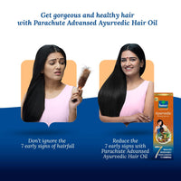 Parachute Advanced Ayurvedic Hair Oil - Controls Hair Fall Control and grows hair longer 180ml by Parachute