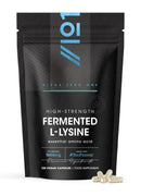 ALPHA01 Fermented L-Lysine 1500mg with BioPerine® - Made with Vitamin C - High Strength - 120 Vegan Capsules – Resealable and Recyclable Pouch – by Alpha01