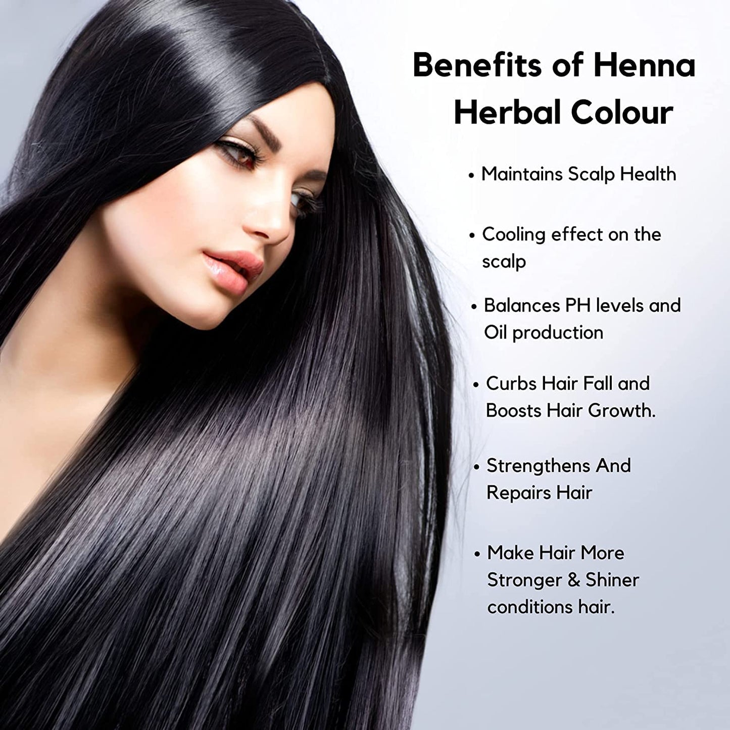 AATMANA Herbal Black Henna Hair Color with Goodness of 9 Herbs | Black Henna Mehndi for Hair, Make Hair Soft & Shiner Natural Hair Color for Men & Women 100g