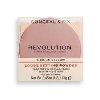 Revolution Beauty London Conceal and Fix Fixing Powder, Medium Yellow