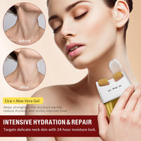 HXTMKT Neck Firming Cream, AH-8 Firming Neck Cream with Roller 120g, Tighten and Lift Neck Cream with Double Roller Massage, Reduces Wrinkles Fine Lines Double Chin, Moisturizes Skin