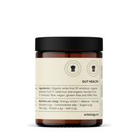Erbology Organic Triphala Powder 90g - 45 Servings - Ayurvedic Blend of Amla, Haritaki and Bibhitaki - Gut Health - Sustainably Sourced Straight from Farm in India - Small Batch - Vegan - GMO-Free