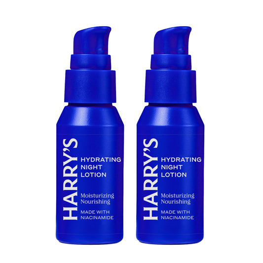 Harry's Hydrating Night Lotion, Night Moisturiser for Face, Lightweight 50ml, 2 Pack
