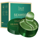 AuraAnge 60 PCS Seaweed Under Eye Gel Patches – For bags, dark circles and bags under the eyes. Hydrating Formula for Refreshed, Delicate Skin. Suitable for Men & Women