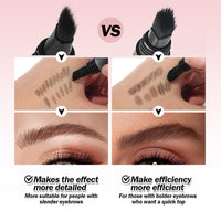 Generic Brow-Fection Angled Brush & Dip - Waterproof Eyebrow Tint Kit For Defined, Natural-Looking, Long-Lasting Brows with Precision Tip & Dark Brown Pencil Powder Pomade Palette