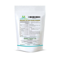 Herbal Magic's Organic Bitter Gourd Powder-Great Green Vegetable-Also Known as Karela, Bitter Melon,Balsam-pear. Free from Fillers & Preservatives- of&G UK Organic Certified- 100g (Pack of 3)