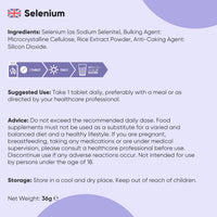 WeightWorld Selenium Supplements 200mcg - 365 Tablets - 1 Year Supply - Bioavailable Sodium Selenite Form - 1-a-Day - Small in Size (6mm) - Vegan & Non-GMO Selenium Tablets