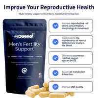 ExSeed Multivitamin Tablets for Men - Daily Supplements for Male Fertility Support & Sperm Health - Semen Quality Booster - Antioxidant Rich Immune Health Supplements - Enhanced Sperm Progression