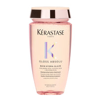KÉRASTASE Kérastase Gloss Absolu Bain Hydra-Glaze Shampoo, Illuminating Anti-Frizz Cleanser With Glycolic & Hyaluronic Acids Plus Wild Rose 250ml, For Dull Hair